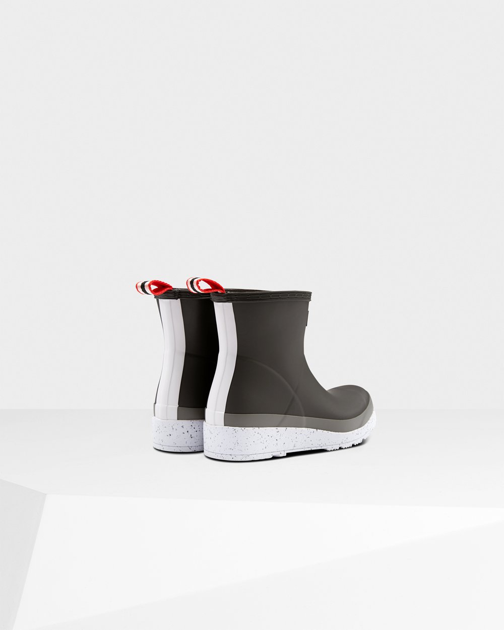 Hunter Play Çizme Bayan Siyah/Gri - Original Short Speckle Rain - Türkiye EW8529307